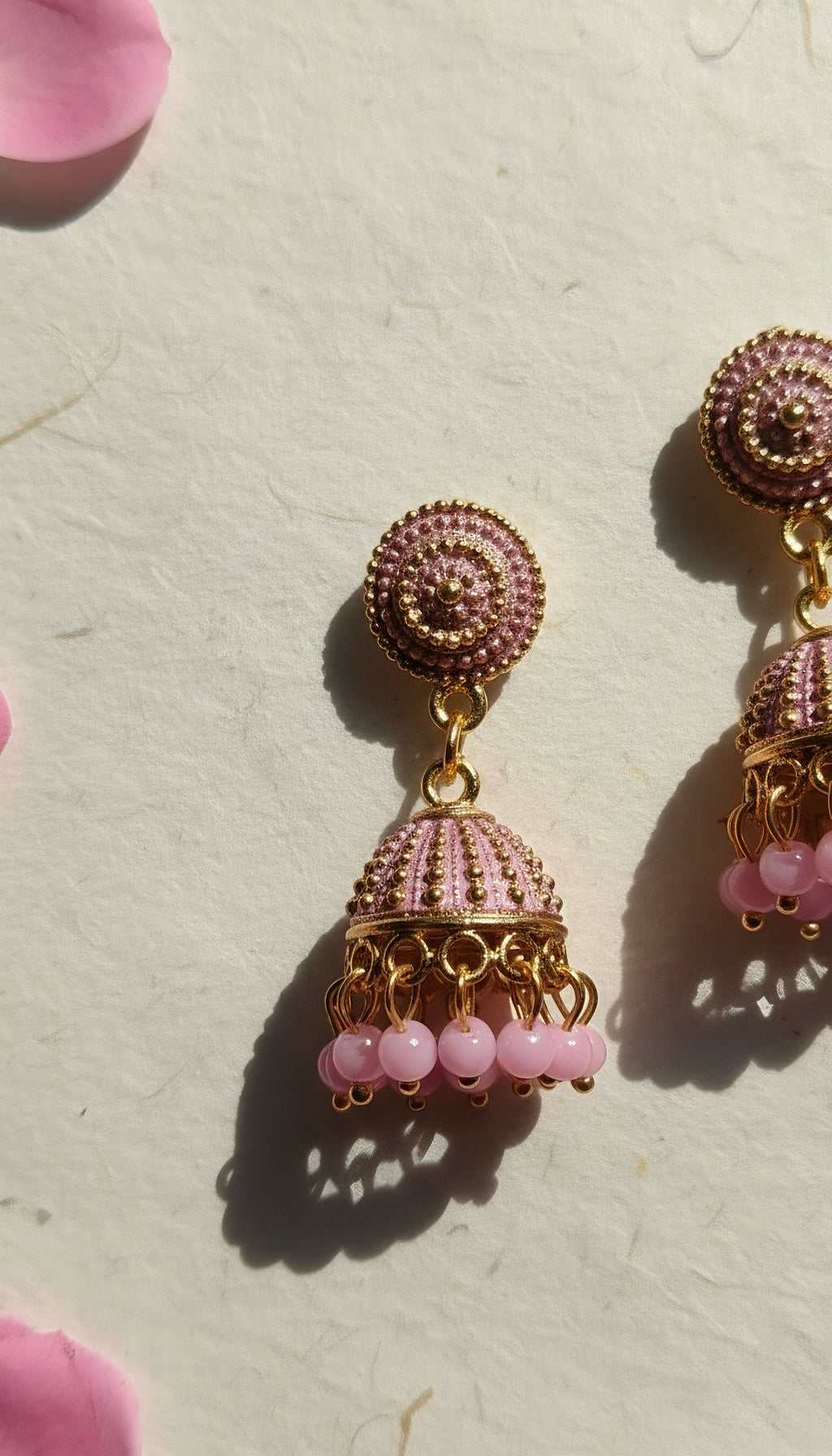 Blush Petal Jhumkas