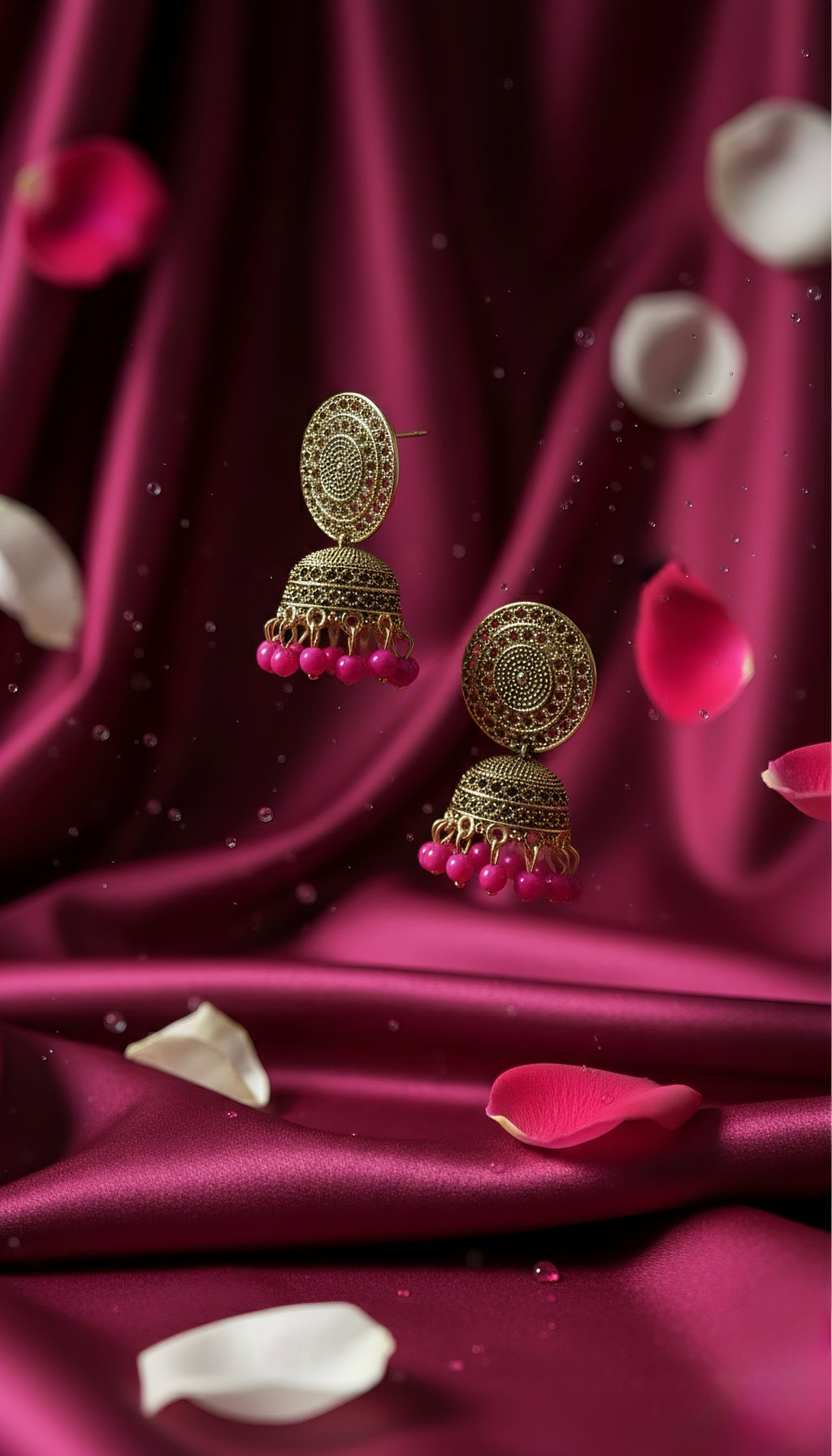 Blush Petal Jhumkas