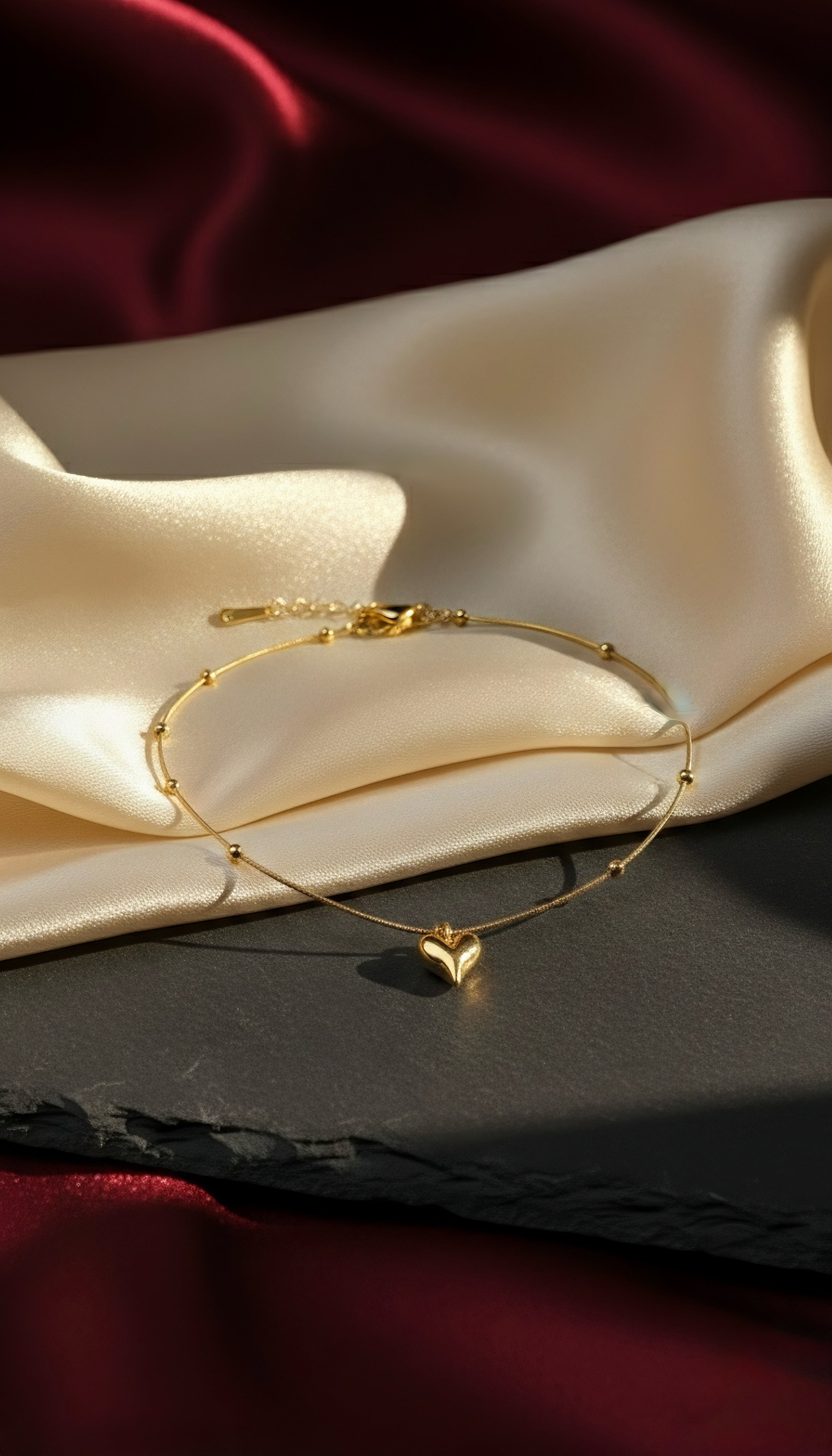 The Golden Puffy Heart Bracelet