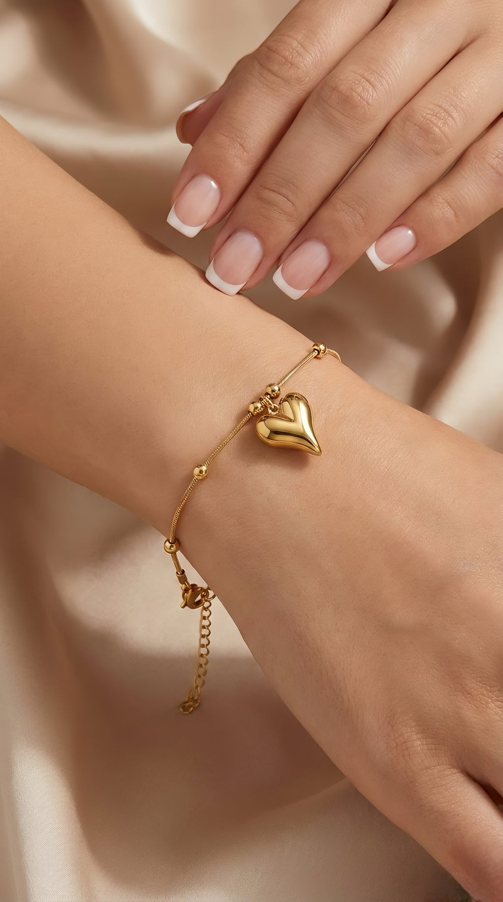 The Golden Puffy Heart Bracelet