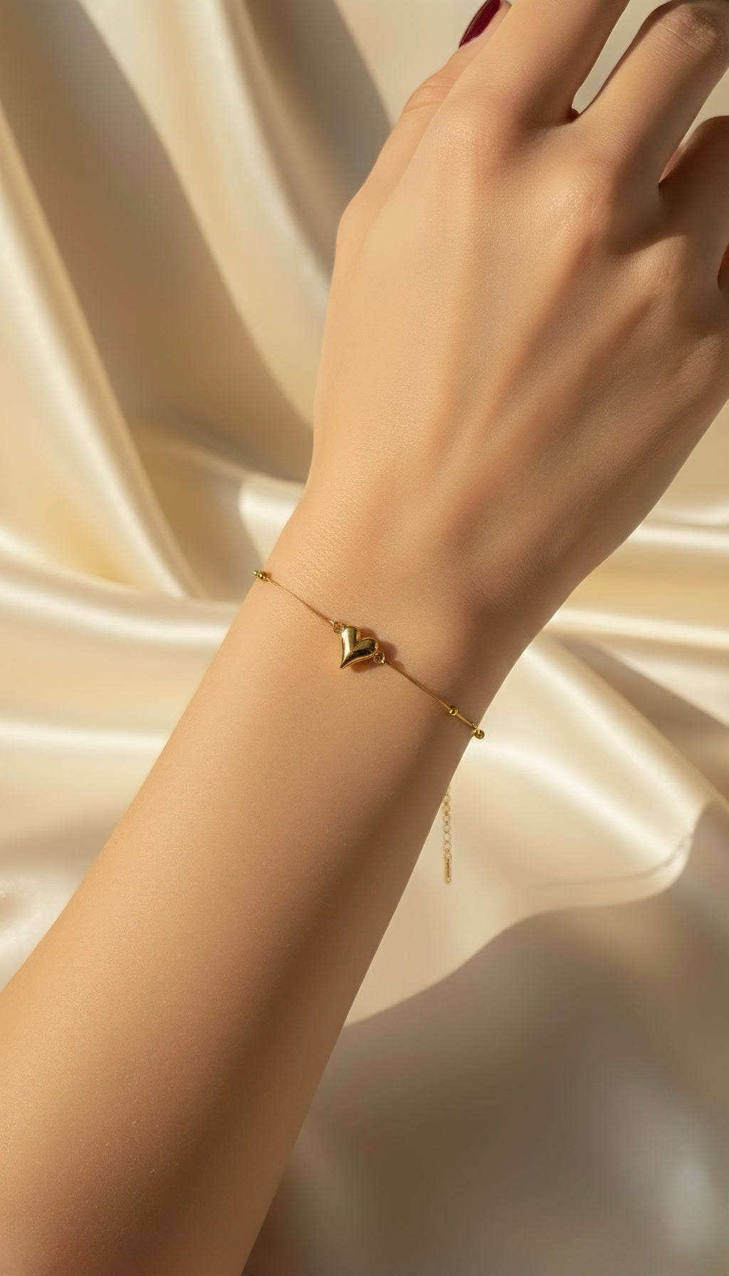 The Golden Puffy Heart Bracelet