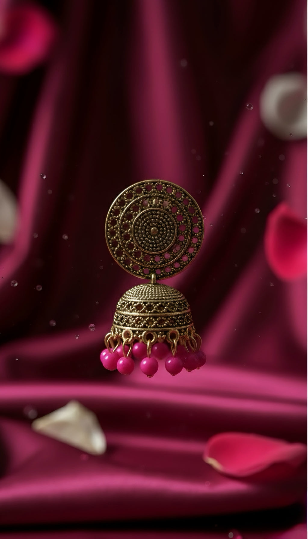 Blush Petal Jhumkas