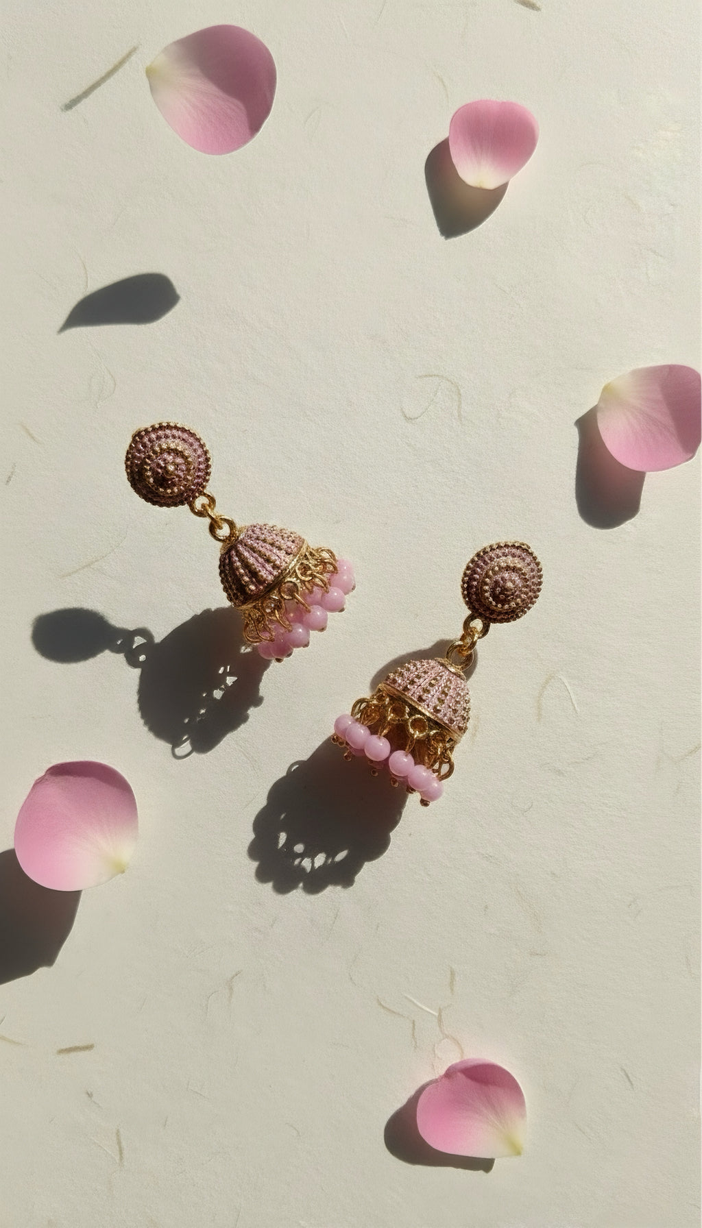 Blush Petal Jhumkas